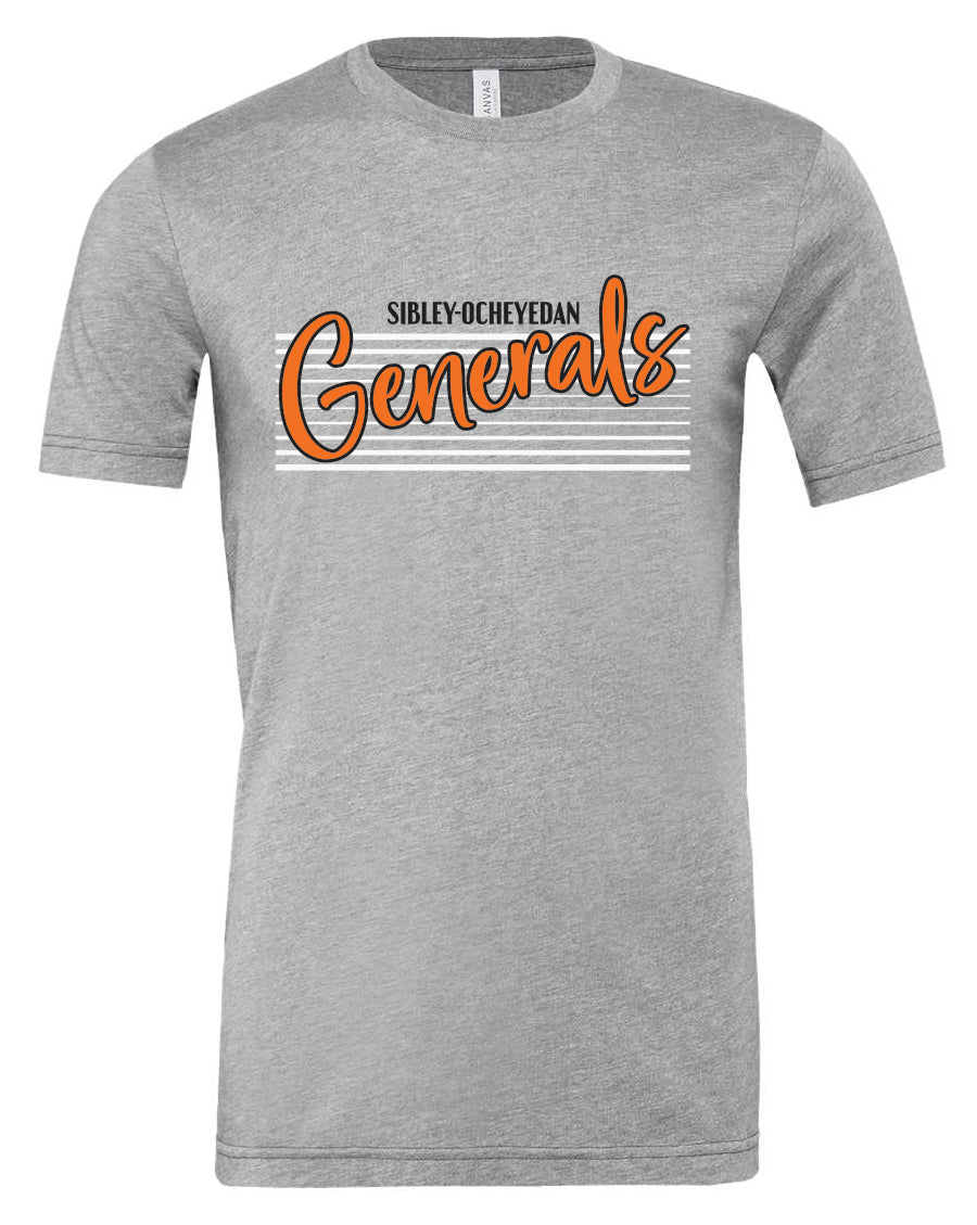 S-O Athletic Booster Club Canvas Brand G4 Generals Design Short Sleeve Tees