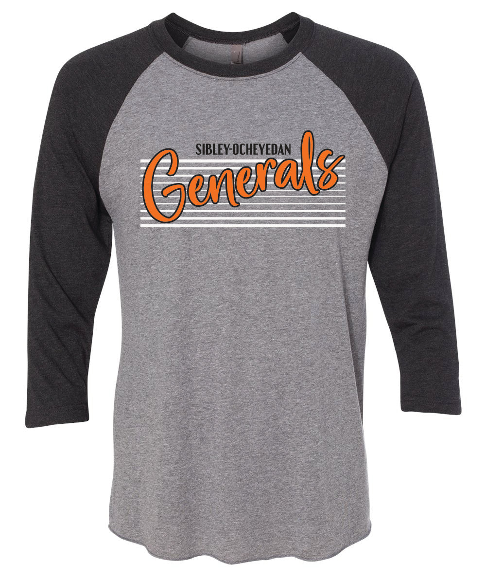 S-O Athletic Booster Club  G4 Generals Design Next Level Baseball Tees