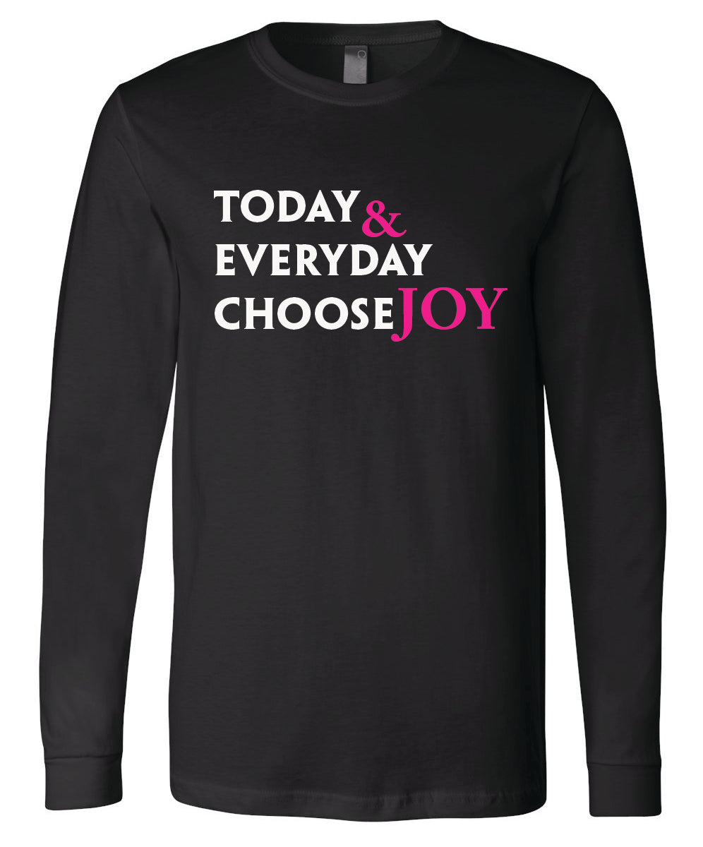 Randi's Warriors TODAY & EVERYDAY CHOOSE JOY Canvas Long Sleeve T-Shirts