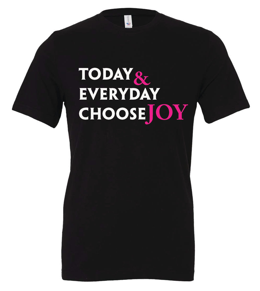 Randi's Warriors TODAY & EVERYDAY CHOOSE JOY Canvas Short Sleeve T-Shirts