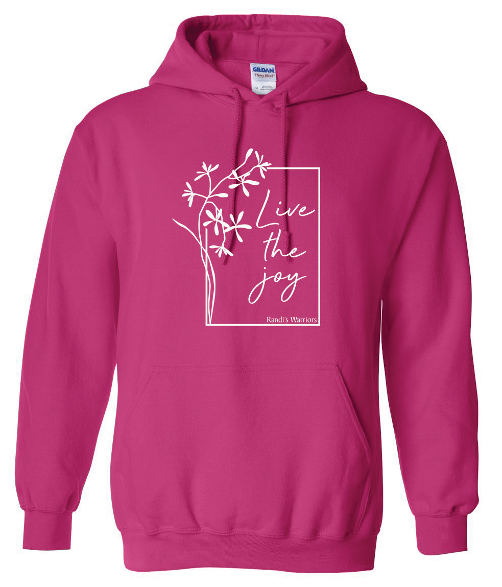 Randi's Warriors LIVE THE JOY Gildan Hooded Sweatshirts