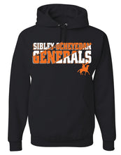 Load image into Gallery viewer, S-O Athletic Booster Club G24-3 Generals Design Jerzees Hooded Sweatshirt
