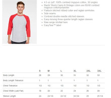 Load image into Gallery viewer, Randi&#39;s Warriors JOY DOES NOT ...  LAT RAGLAN BASEBALL TEES
