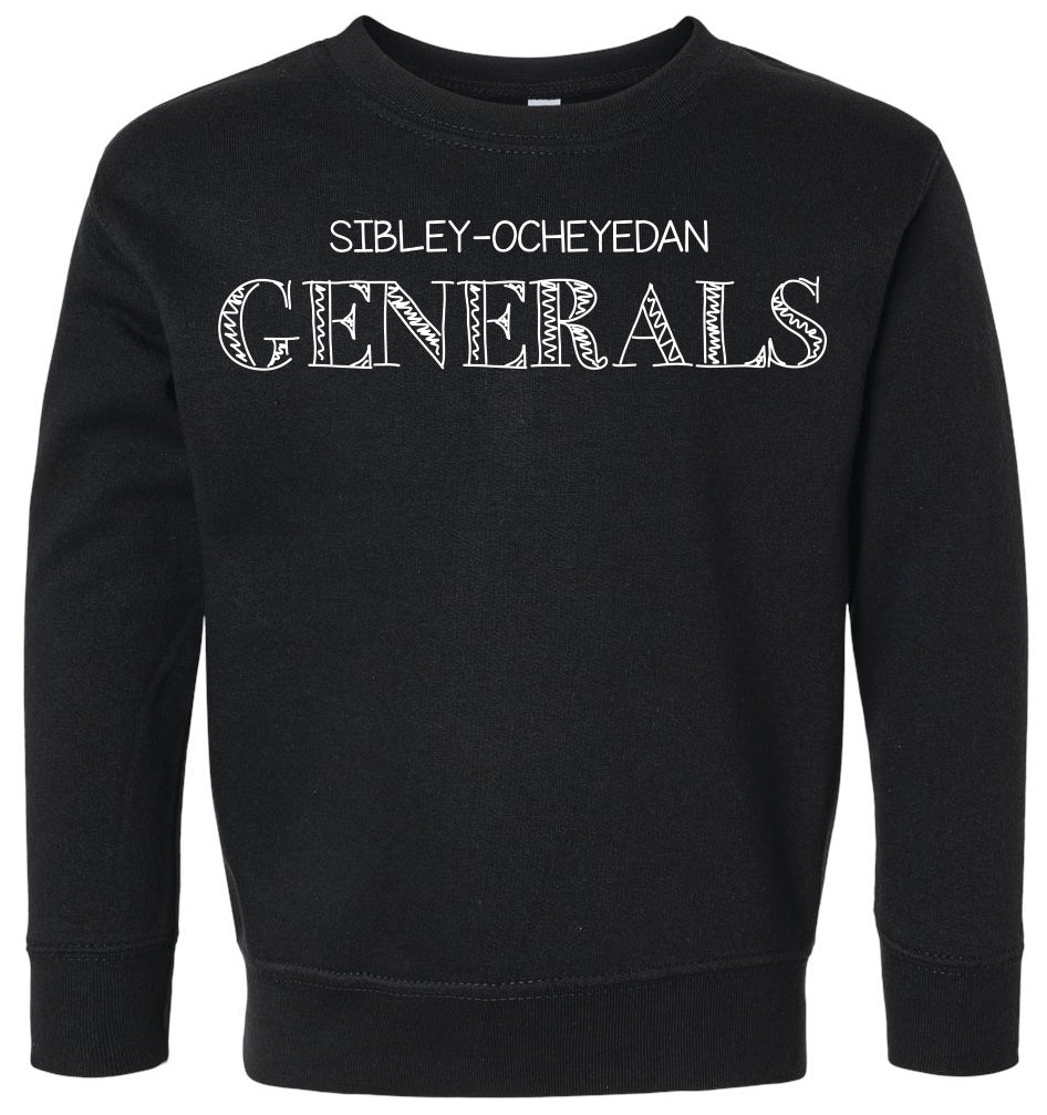 SOAB Generals Scribble Design Crewneck Sweatshirts