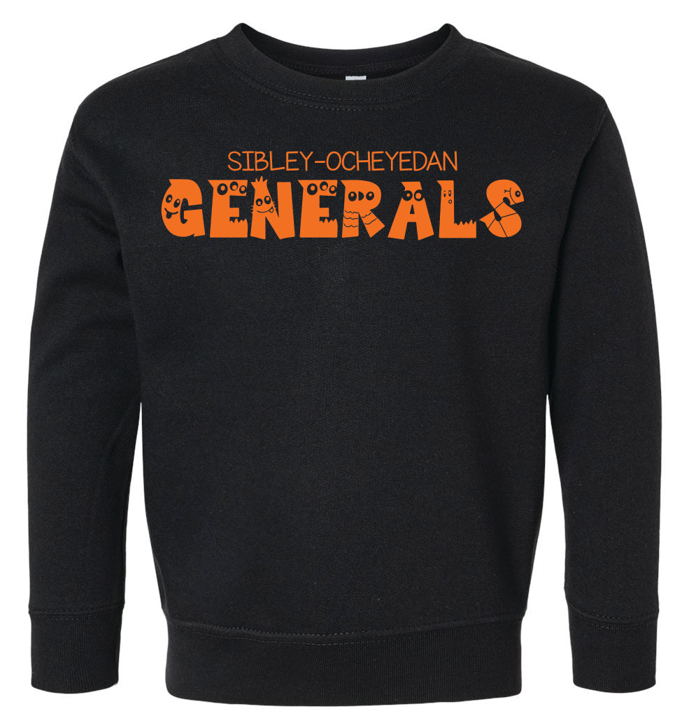 SOAB Generals Little Monsters Design Crewneck Sweatshirts