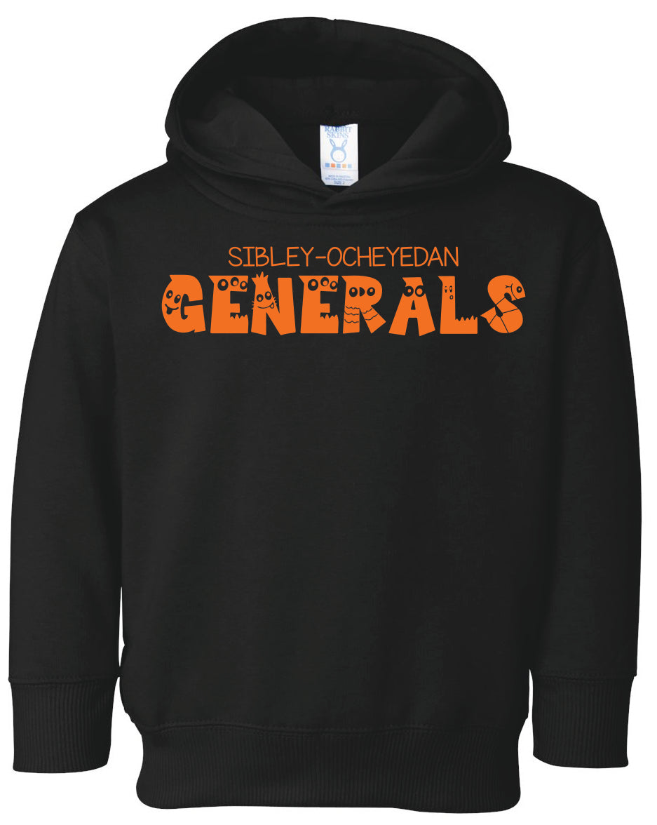 SOAB Generals Little Monsters Design Hooded Sweatshirts