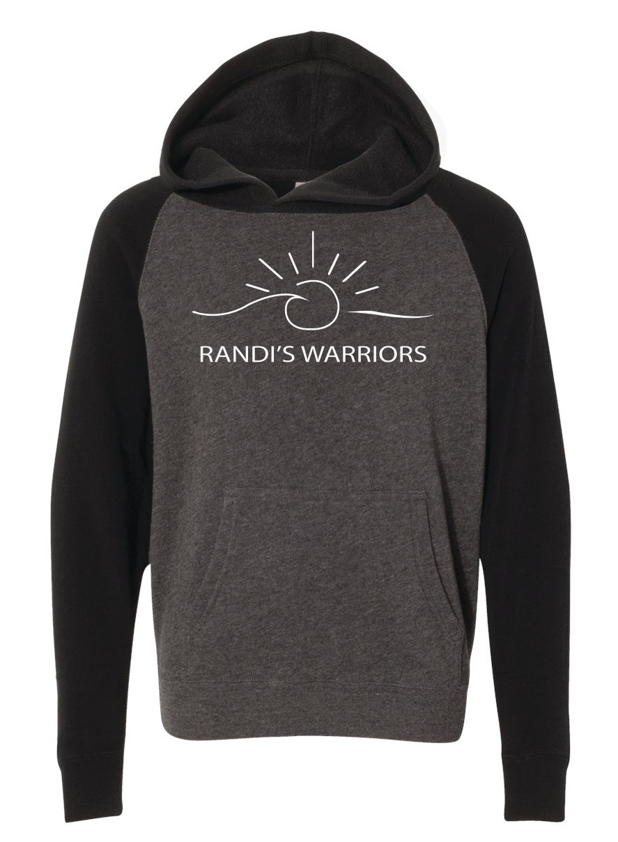 Randi's Warriors Independent Trading Company Raglan Hooded Sweatshirts