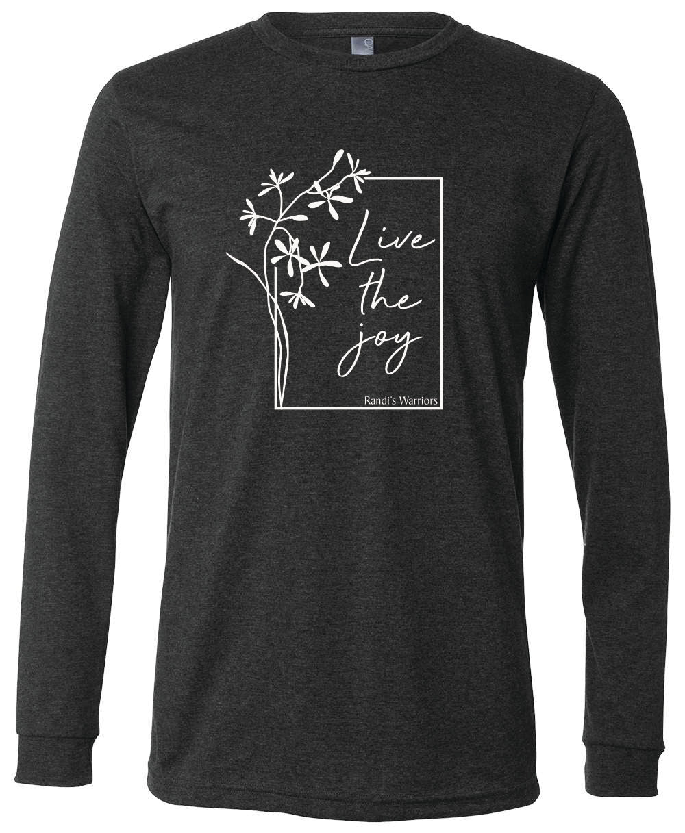 Randi's Warriors LIVE THE JOY Canvas Long Sleeve T-Shirts