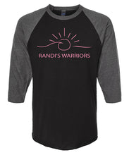 Load image into Gallery viewer, Randi&#39;s Warriors Tultex Raglan Baseball 3/4 Length Sleeve Tees
