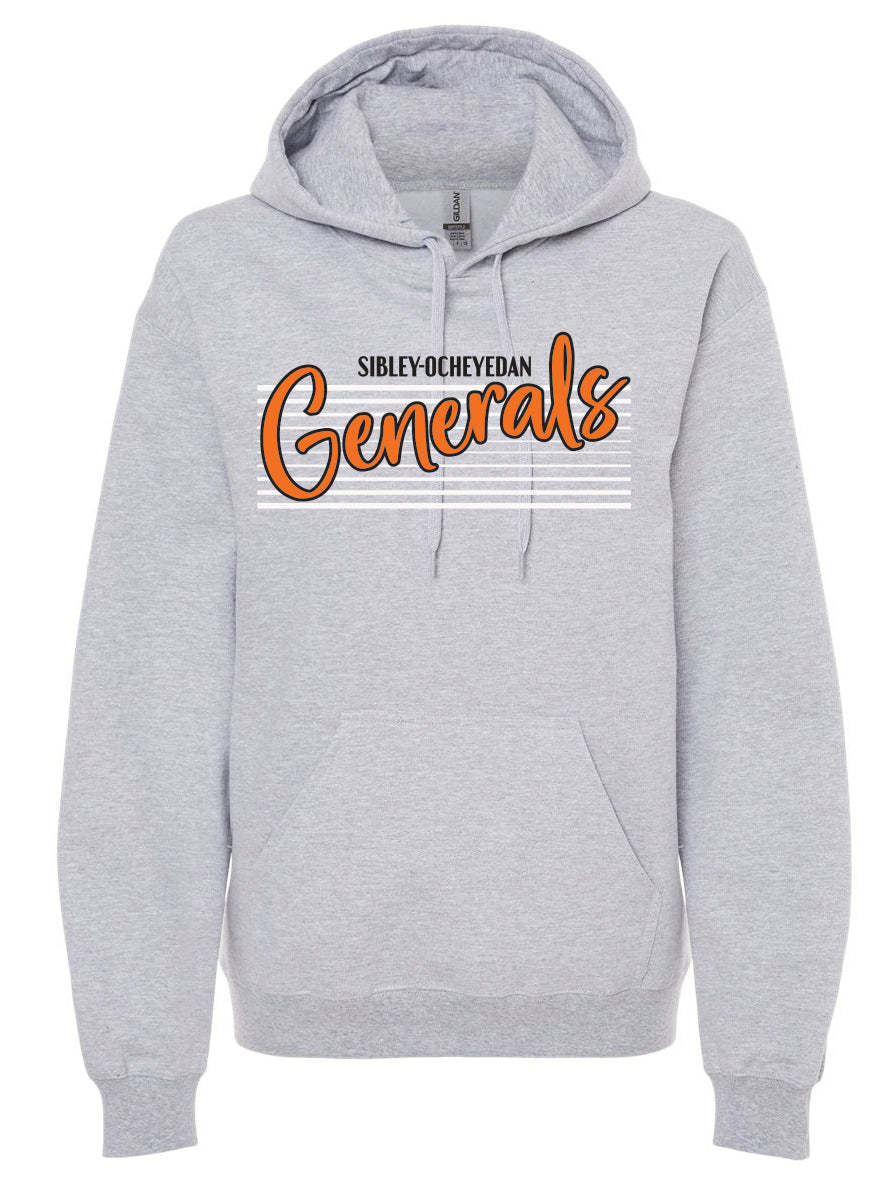 S-O Athletic Booster Club G4 Generals Design Basic Hooded Sweatshirts
