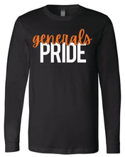 Load image into Gallery viewer, S-O Athletic Booster Club Generals Pride Design Long Sleeve Tees
