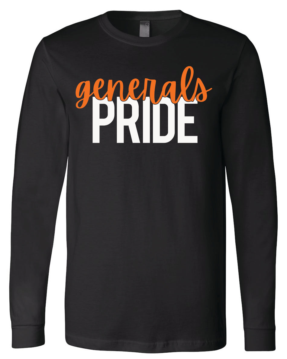 S-O Athletic Booster Club Generals Pride Design Long Sleeve Tees