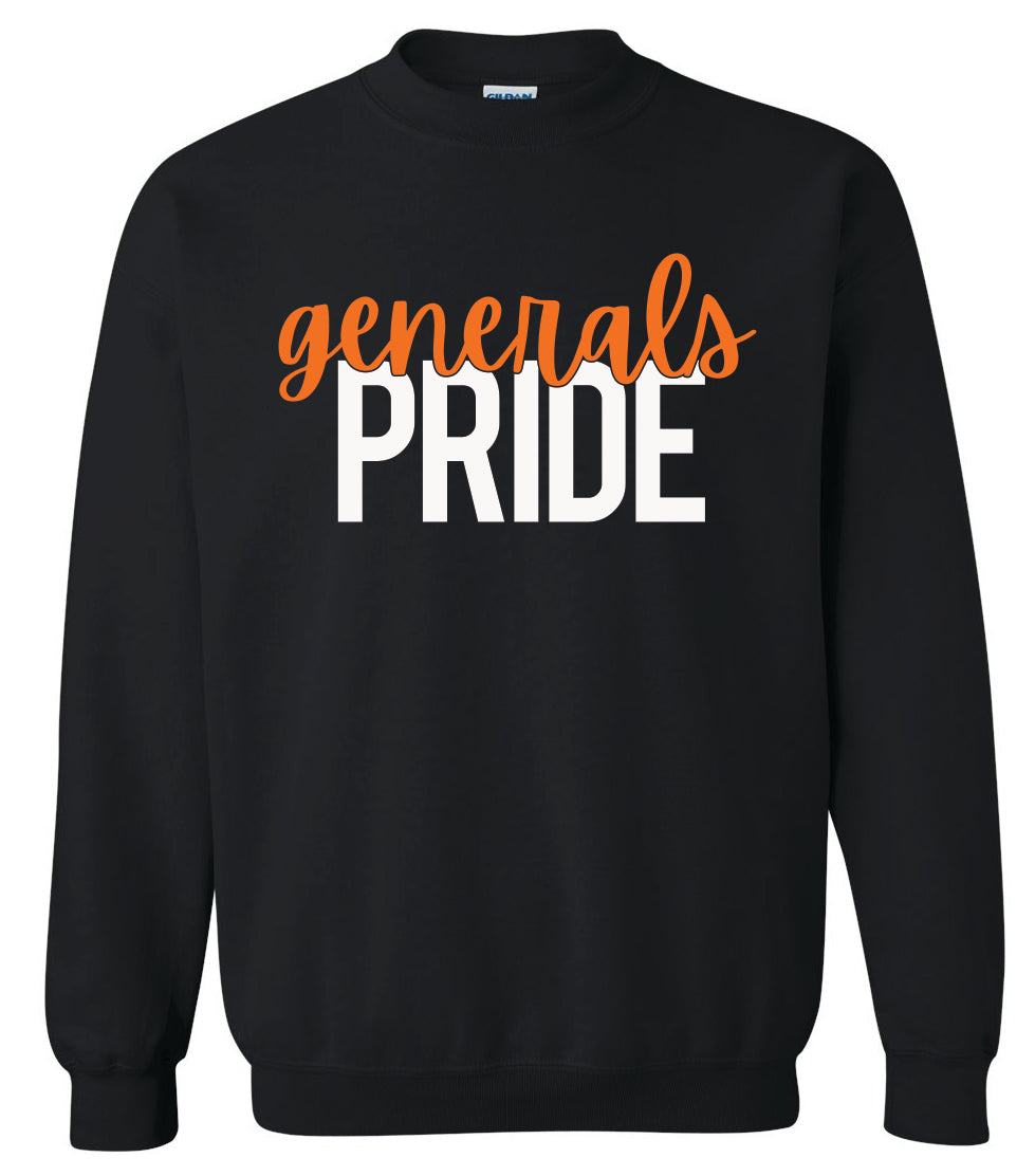 S-O Athletic Booster Club Generals Pride Design Crewneck Sweatshirts
