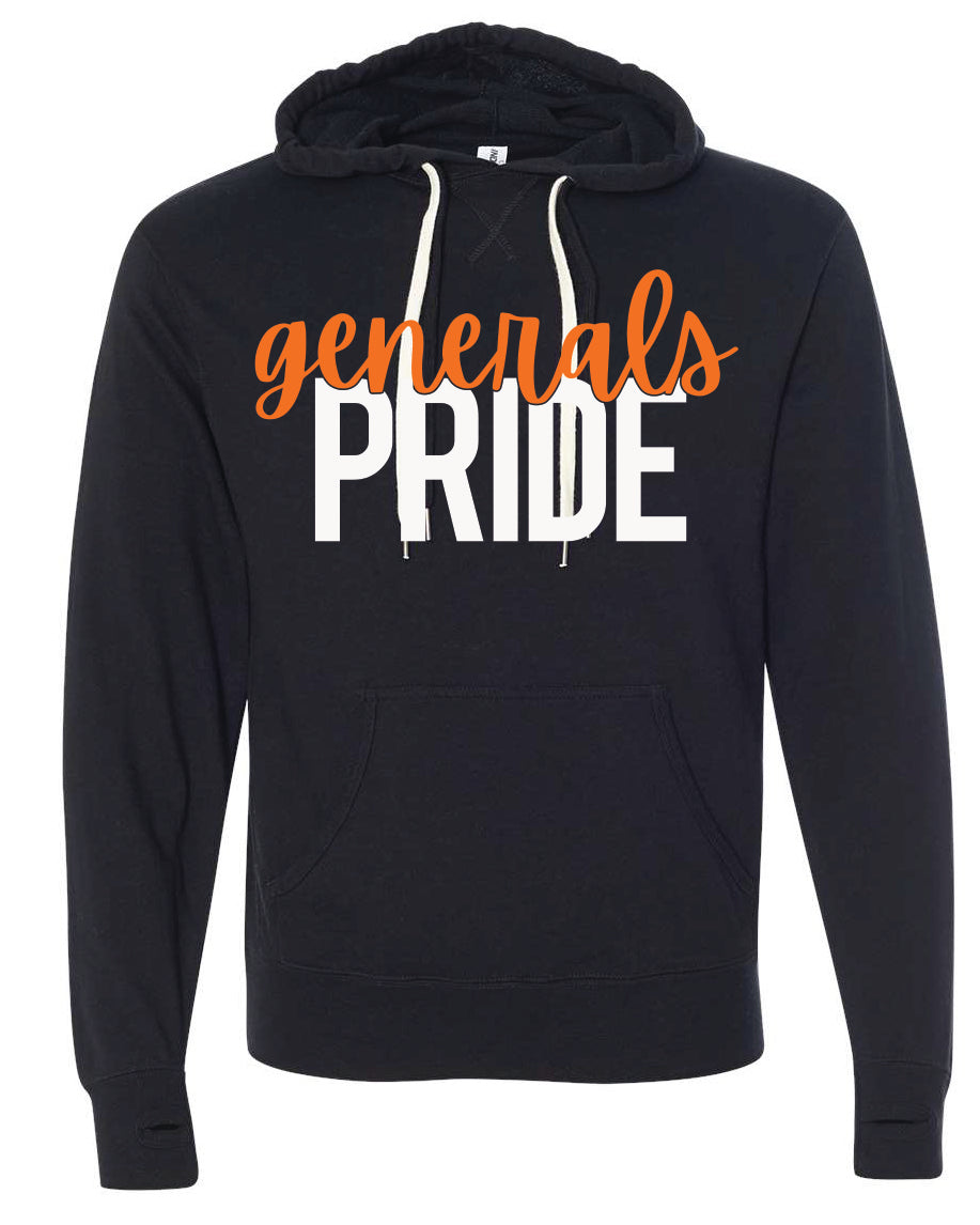 S-O Athletic Booster Club Generals Pride Design Independent Trading Company Media Pocket Hooded Sweatshirt