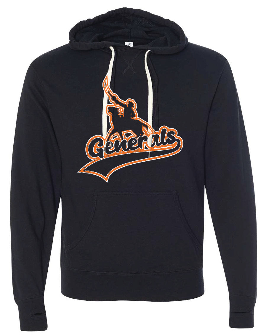 S-O Athletic Booster Club G1 Generals Design Independent Trading Company Media Pocket Hooded Sweatshirt