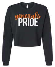 Load image into Gallery viewer, S-O Athletic Booster Club Generals Pride Design Ladies Crop Crewneck Sweatshirts
