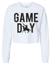 Load image into Gallery viewer, S-O Athletic Booster Club Game Day Design Ladies Crop Crewneck Sweatshirts
