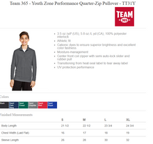 Load image into Gallery viewer, S-O Little League Softball Team 365 1/4 Zip Pullover
