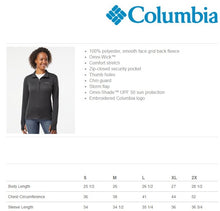 Load image into Gallery viewer, Worthington Staff Ladies Fit Columbia Half Zip Pullover
